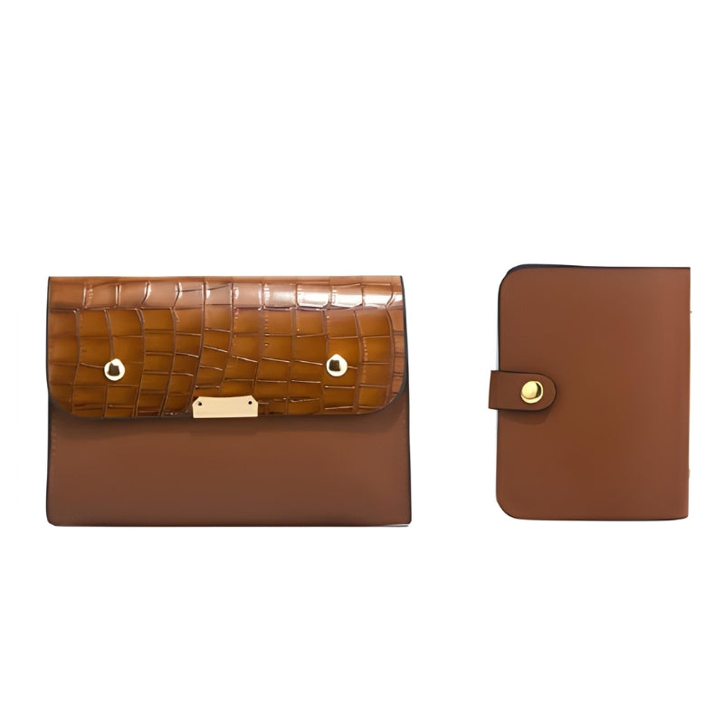 portefeuille croco femme