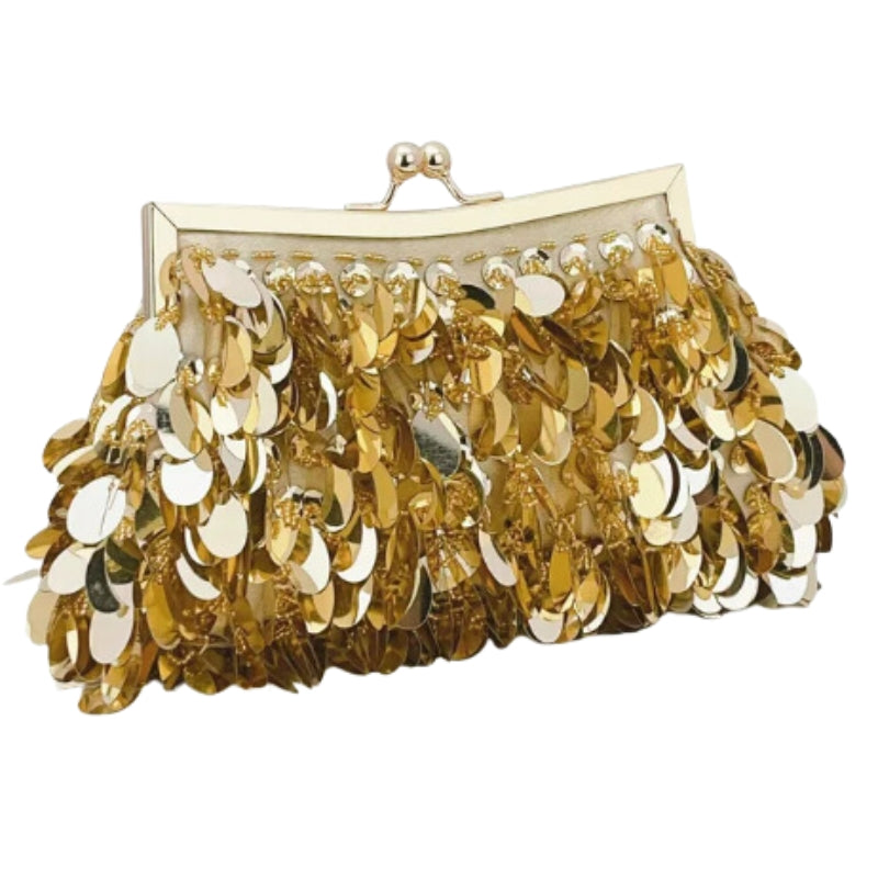 sac sequin doré