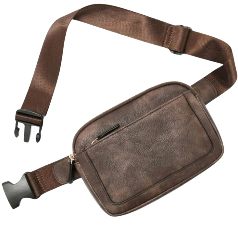 banane femme cuir marron