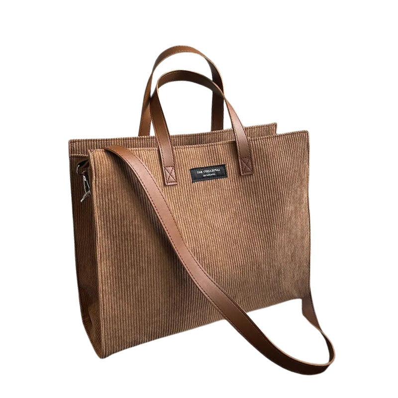 Sac Cabas Velours Cotelé