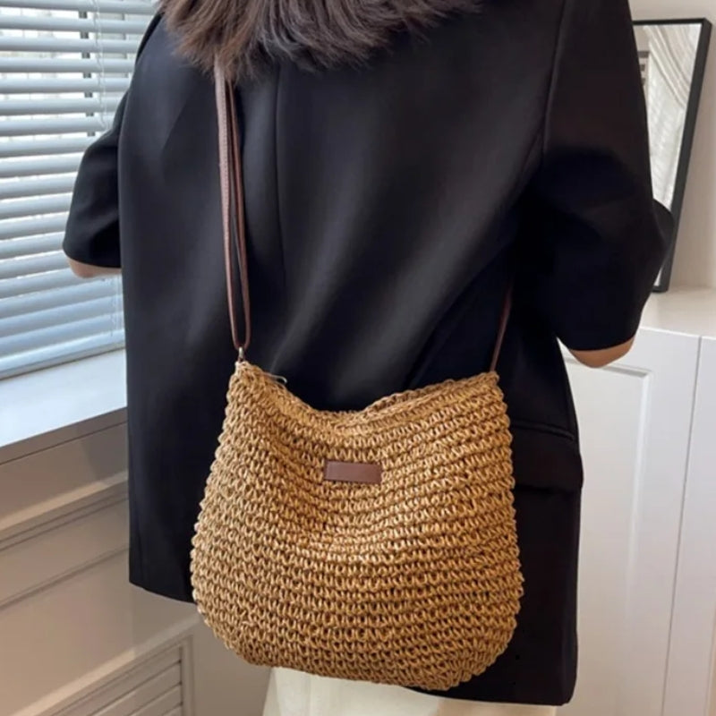 pochette sac en paille