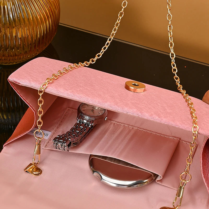 Sac Pochette Soirée Rose et Moderne