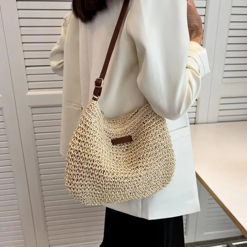 pochette en paille femme