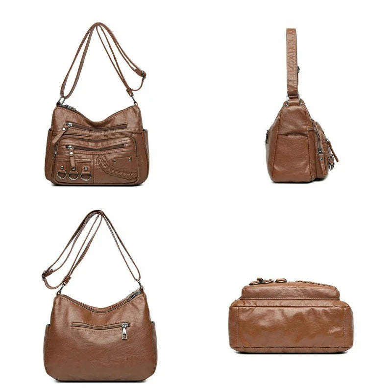 sac bandoulière cuir vintage