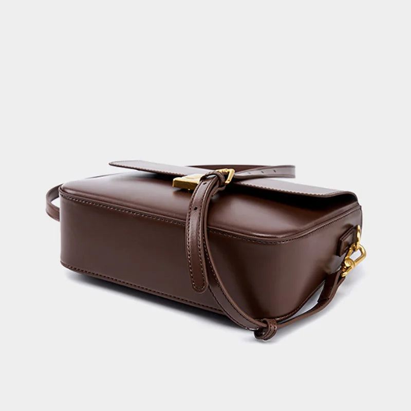 Sac à Main en Cuir Femme à bandoulière Marron