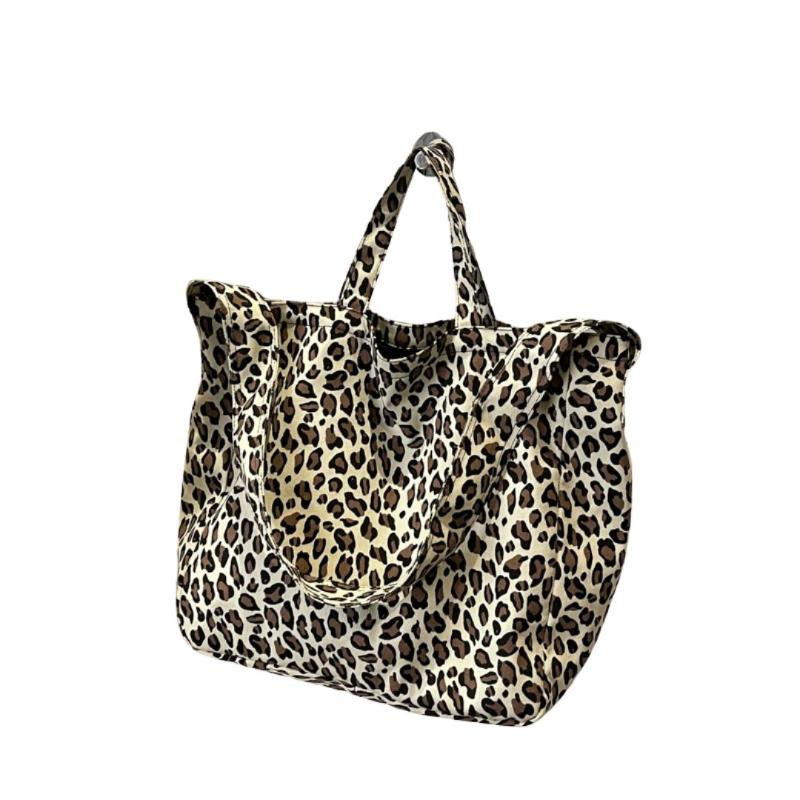 Sac à Main Léopard Blanc Grande Capacité sur fond blanc
