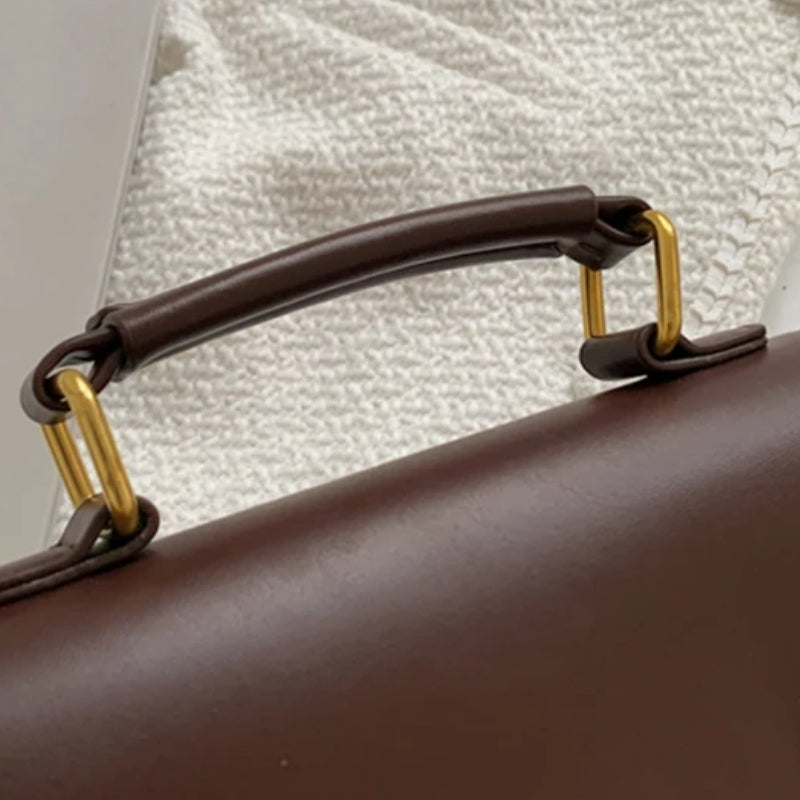 sac cartable femme cuir marron