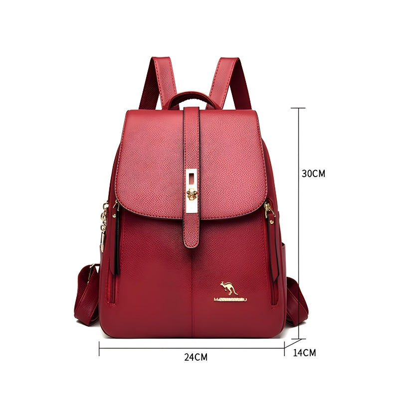 Sac à Dos Femme Chic dimensions affichées - Rouge