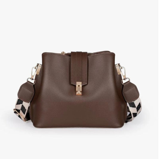 Sac à Main Femme Avec Large Bandouliere - Marron