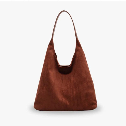 Sac à Main Femme Souple - Marron Orangé