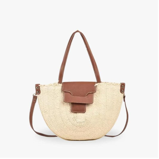 Sac Panier Demi Lune - Beige