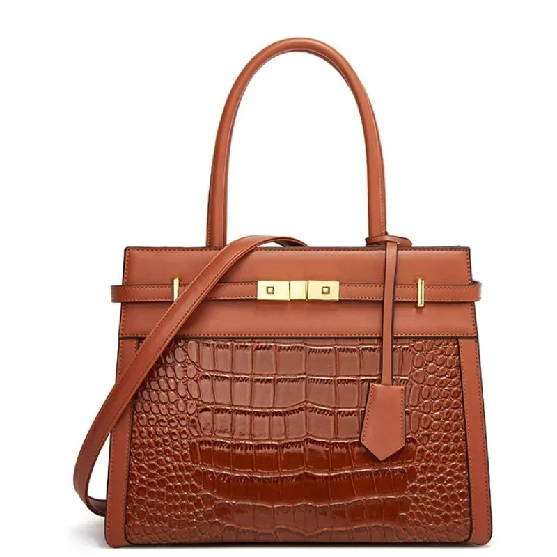 sac femme cabas cuir croco 