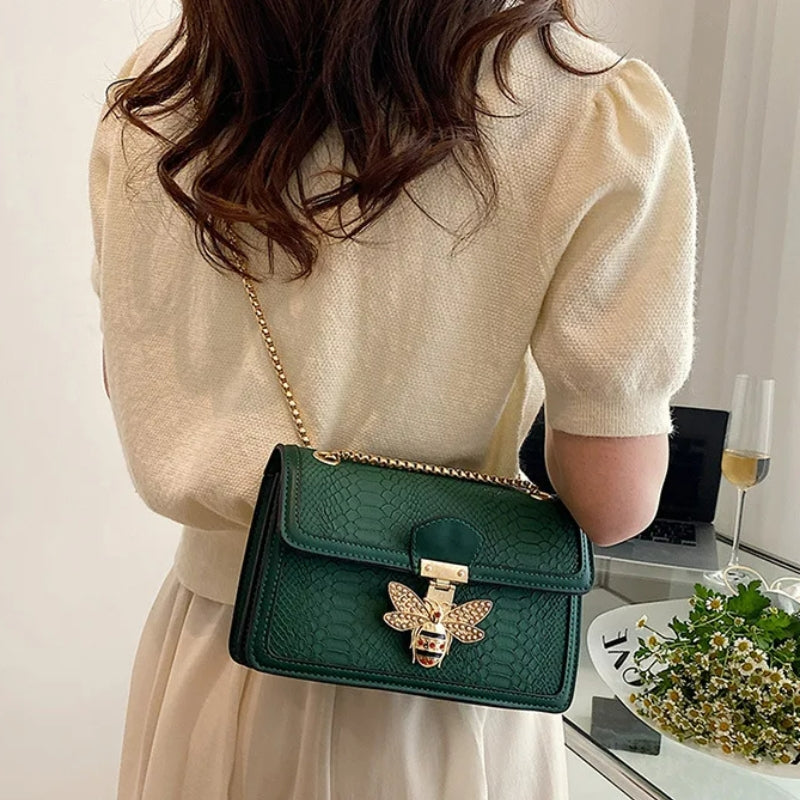 sac abeille vert 