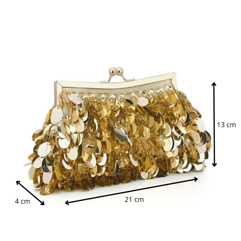 Sac Sequin doré