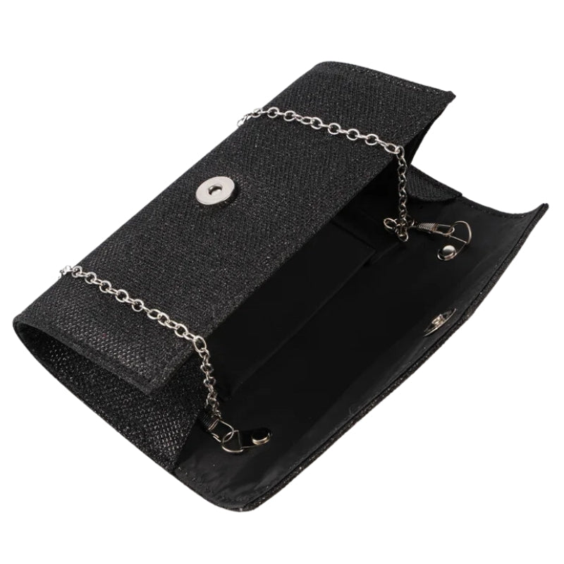 pochette paillettes noir 