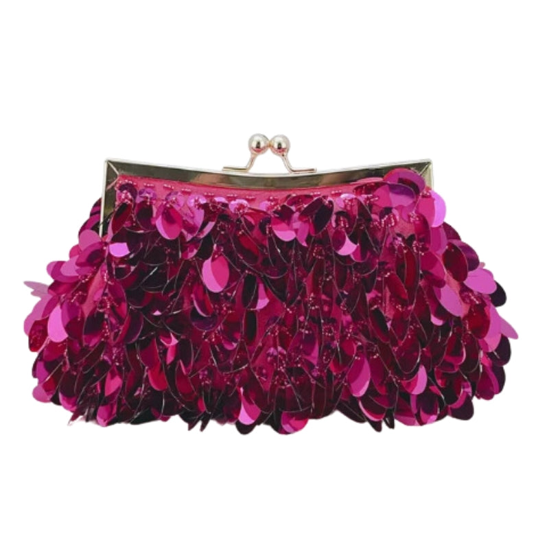 sac sequin fuschia 