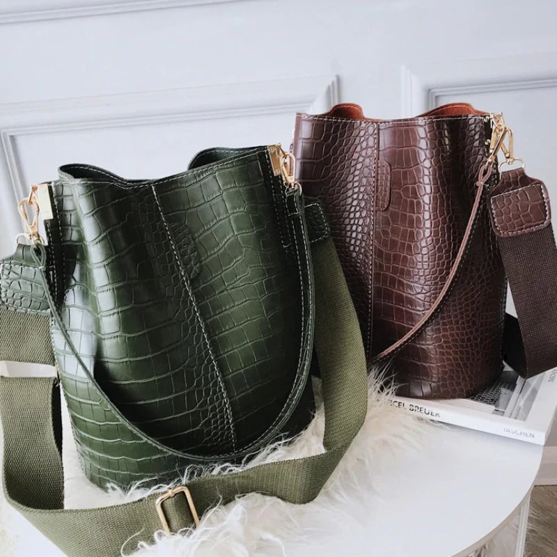 sac seau cuir luxe