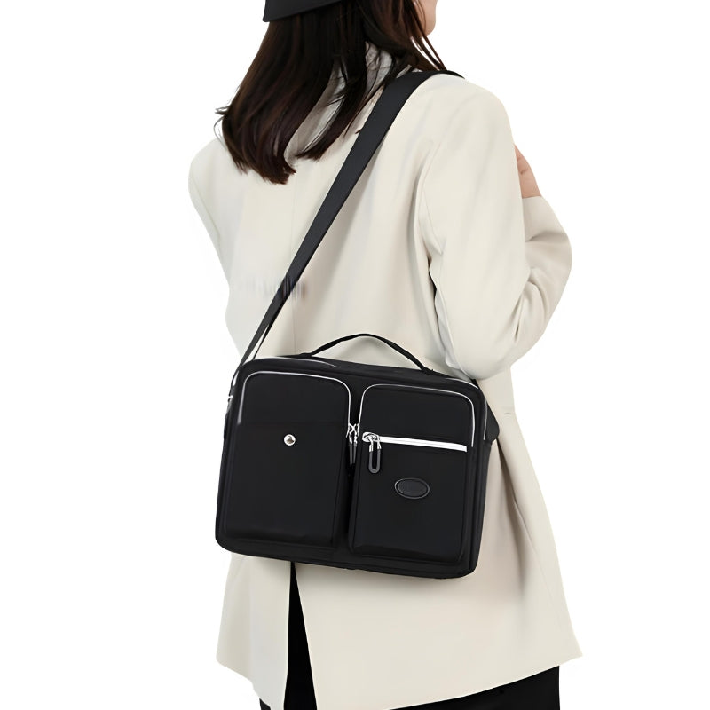 Sac Ordinateur Femme portée à l'épaule - Bleu - Bordeaux - Noir - Rose
