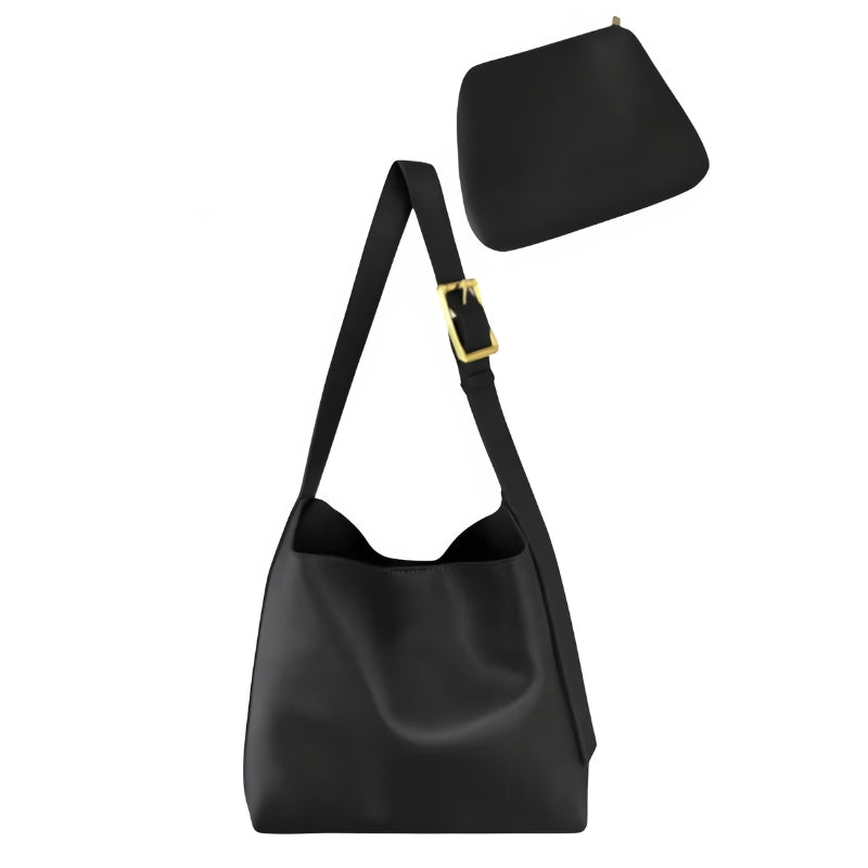 Sac à Main avec Pochette - Noir