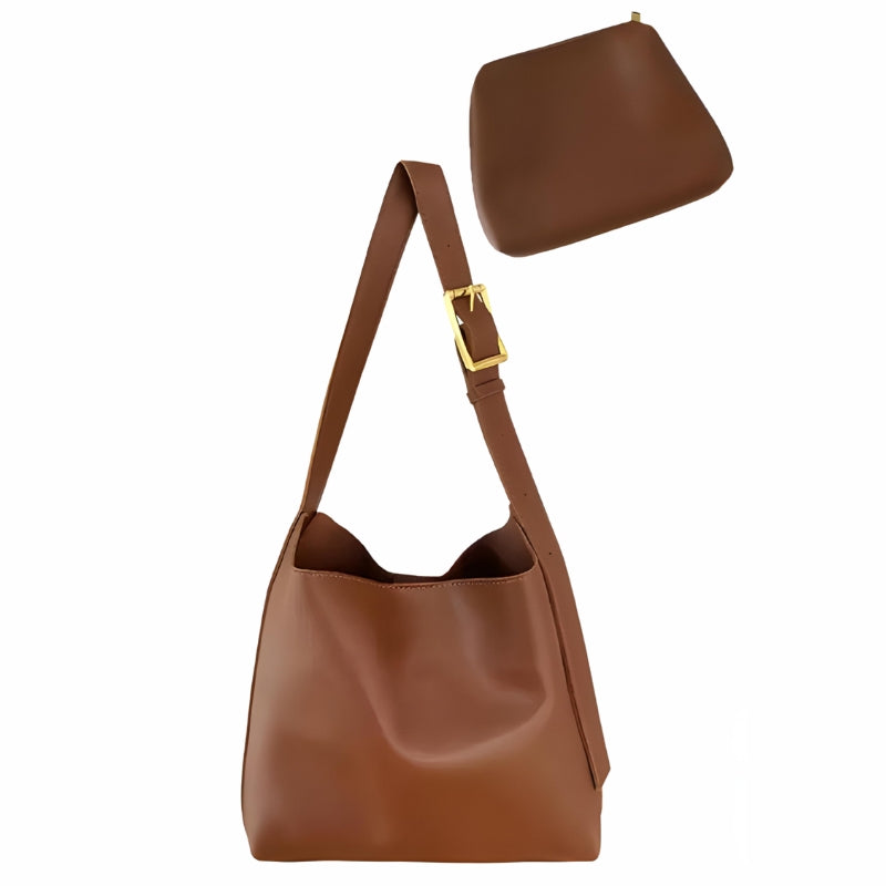Sac à Main avec Pochette - Marron