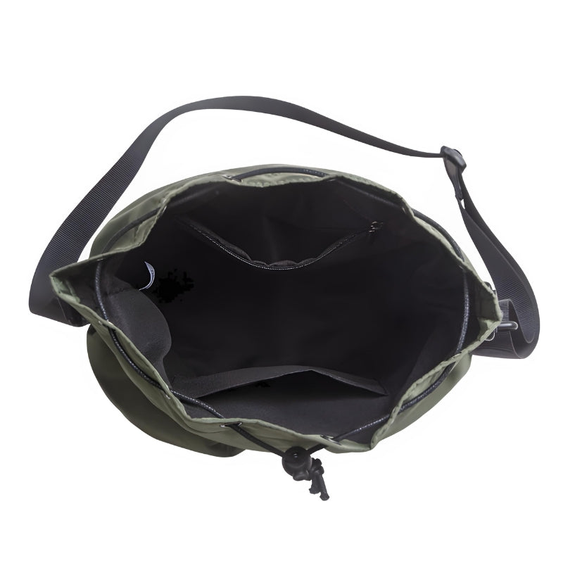 Sac Bourse en Nylon compartiment ouvert - Beige - Blanc Crème - Marron - Noir - Vert