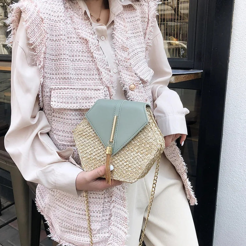 petit sac en paille été 