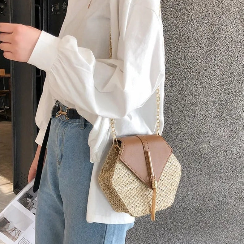 sac en paille bandoulière 