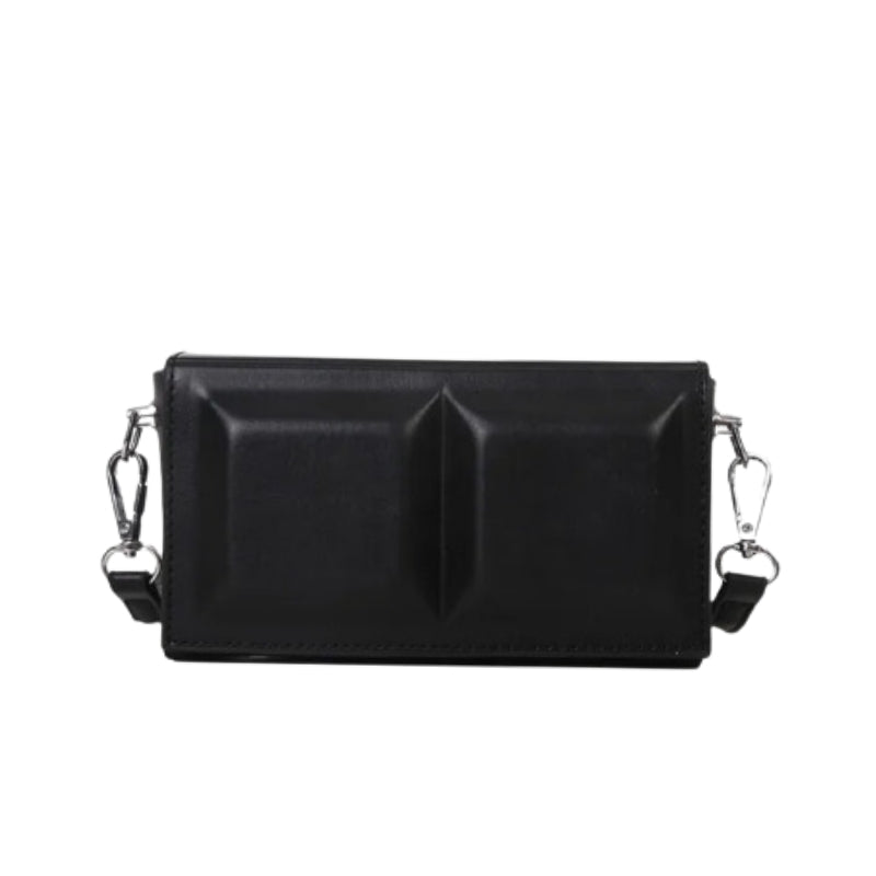 Petit Sac à Main Rectangle - Noir Double