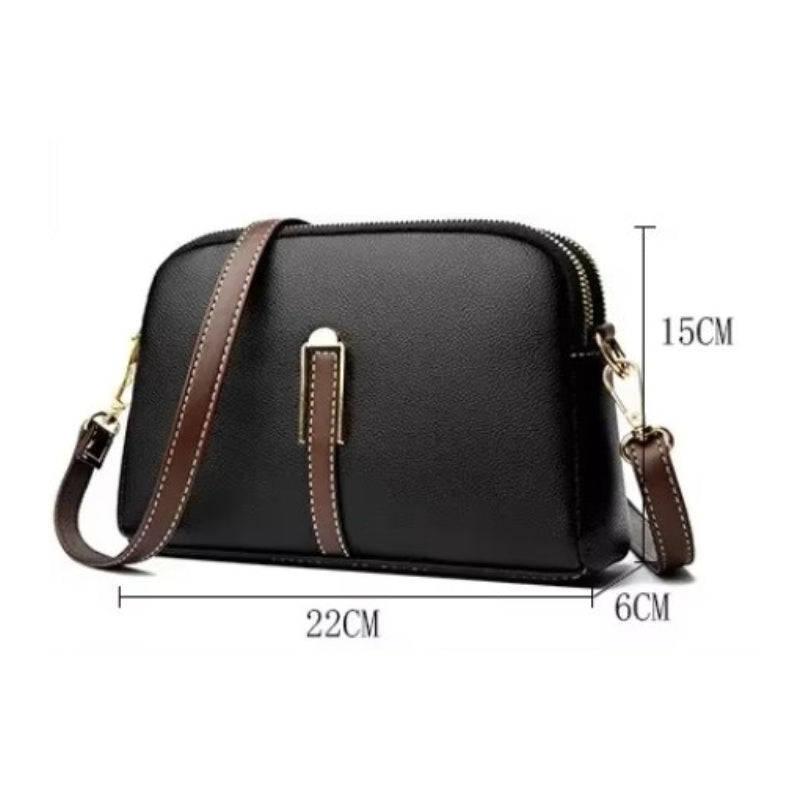 Petit Sac à Main Bandoulière Ajustable et Minimaliste guide des dimensions - Noir - Bleu - Gris - Rouge - Marron - Beige