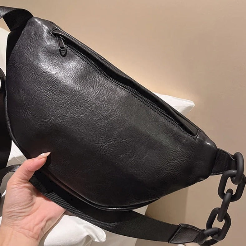 banane femme cuir noir 