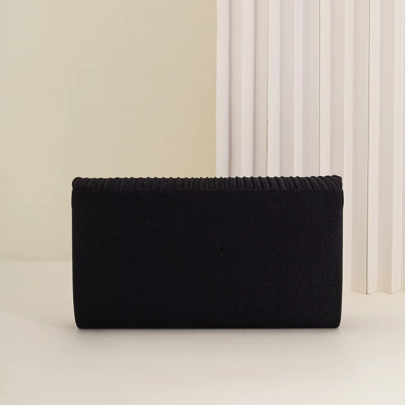 Pochette Doré Mariage vue de face - Doré - Argenté - Rose - Bleu Marine - Noir