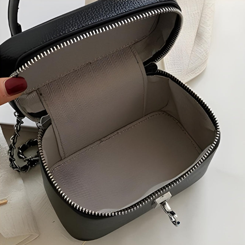 sac à main noir cuir