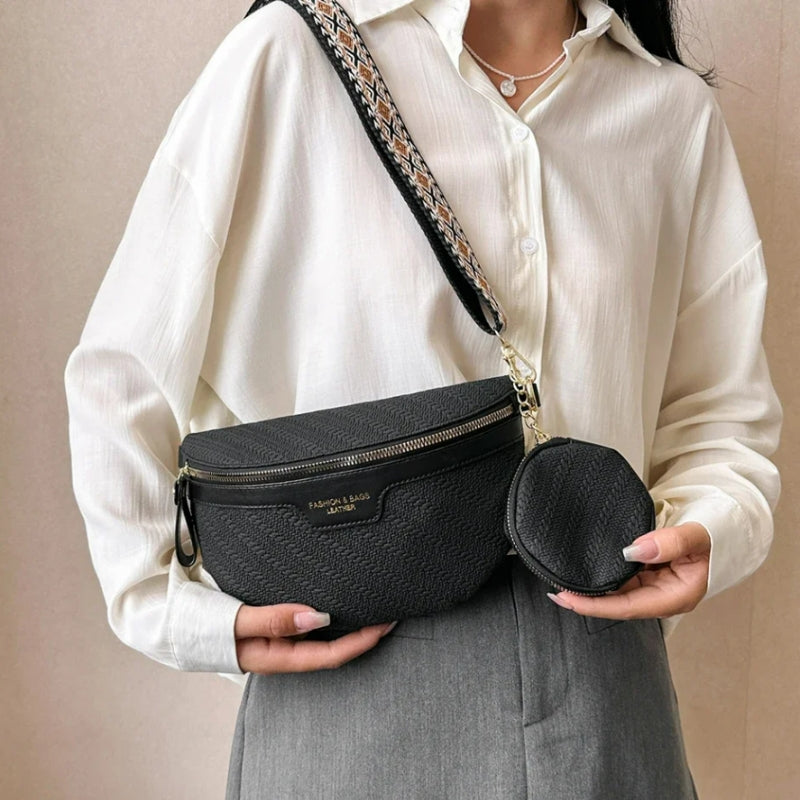 Sac Banane Femme Luxe portée à la main - Beige - Bleu - Vert - Blanc - Noir - Rose