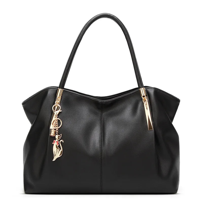 sac en cuir noir femme