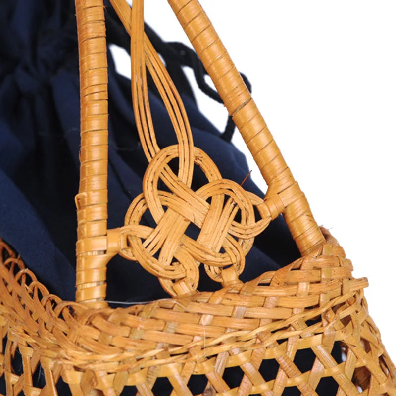 Sac Effet Osier Élégant Petit Format