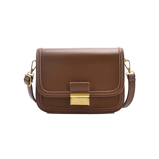 Sac Femme Bandoulière Carré - Marron Foncé