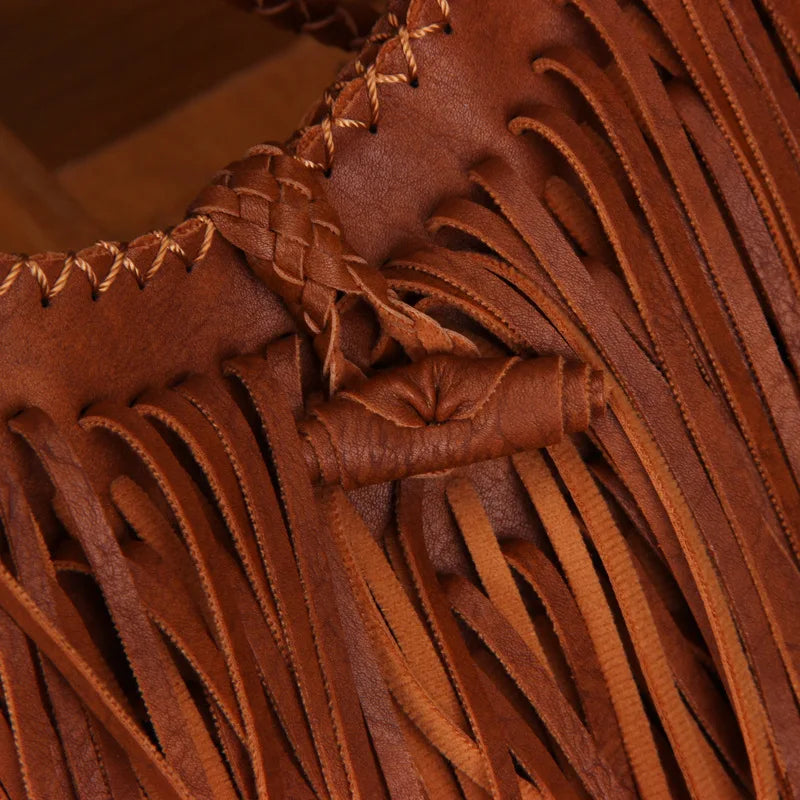 sac cuir à franges