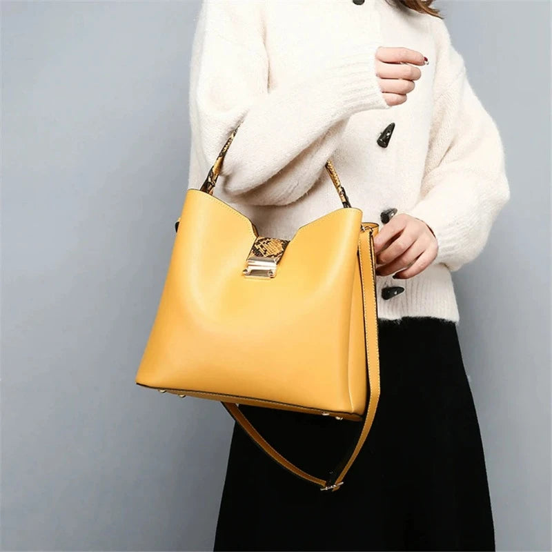 sac croco jaune