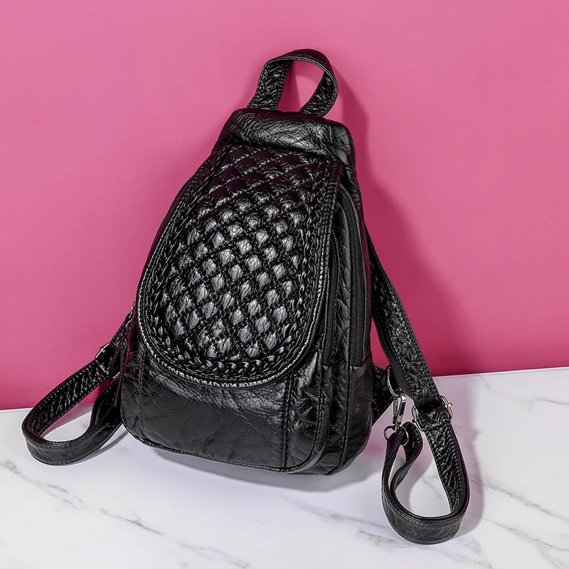 Sac à Main et à Dos Femme Noir et Compact