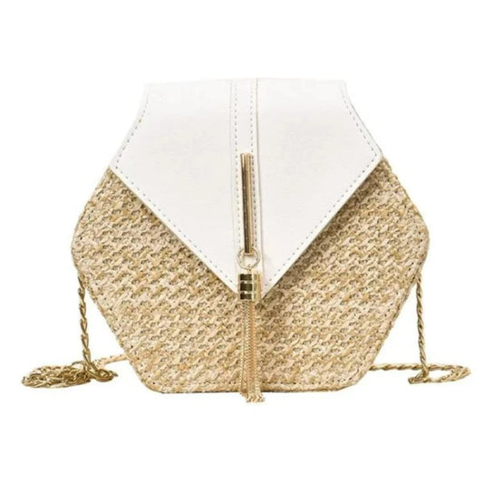 Sac en Paille Hexagonal