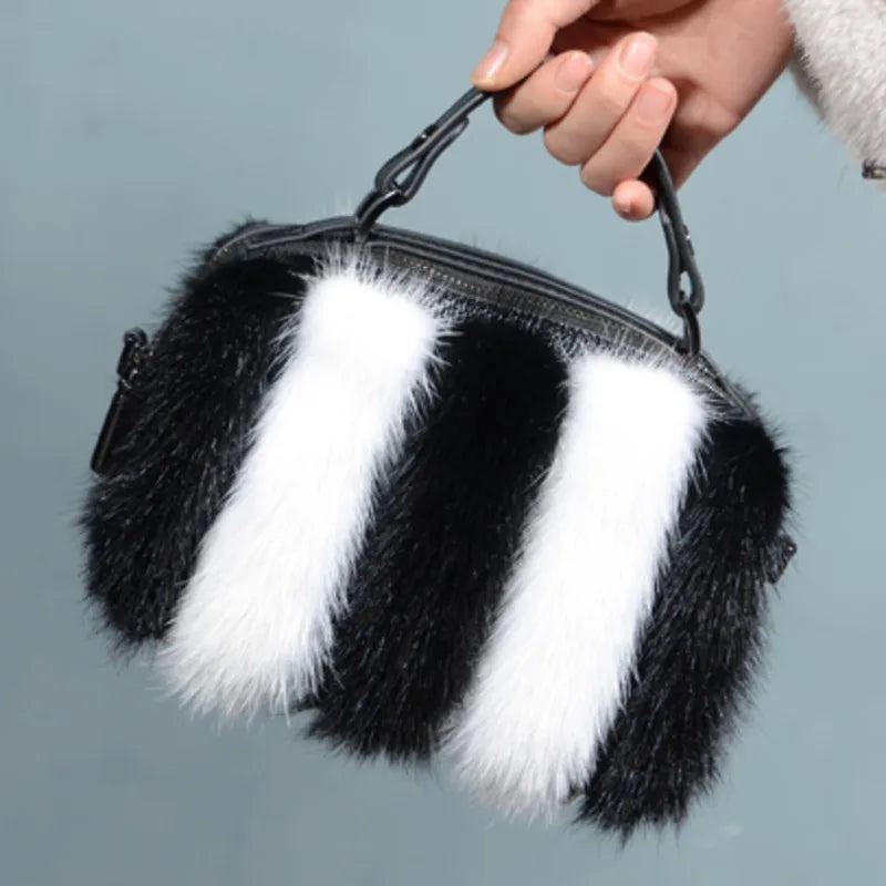 Sac à Main de Luxe en Fausse Fourrure