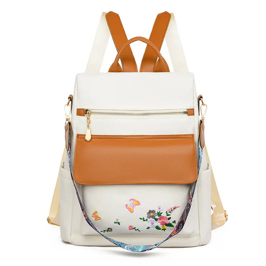 Sac à Main et à Dos Femme Chic en Tissu Oxfordsur fond blanc
