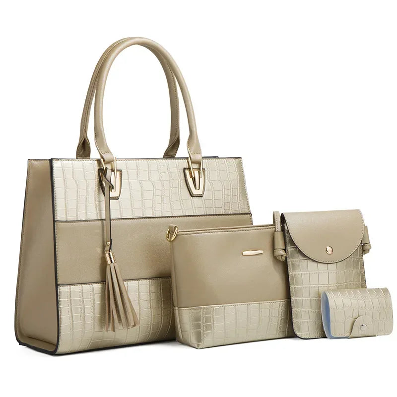 sac cabas femme cuir et pochette 