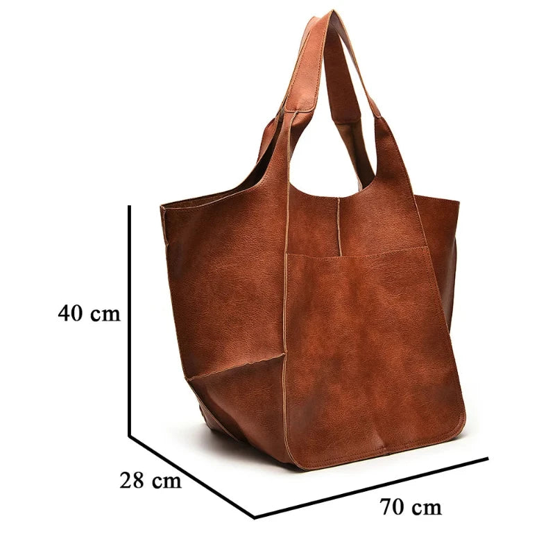 Grand Sac Cabas Multi Poche Modèle iconique, avec ses dimensions détaillées.