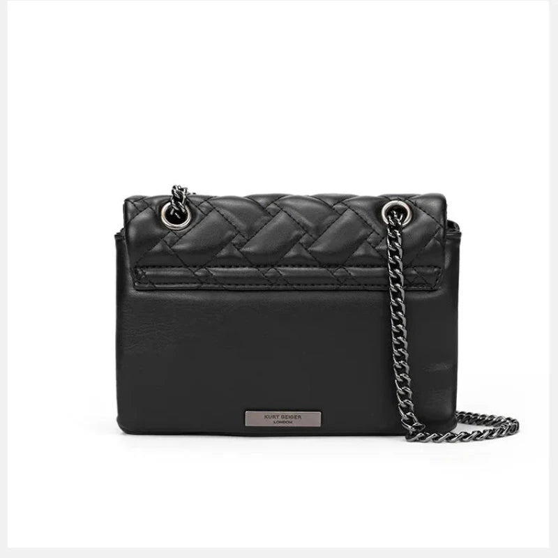 Sac Matelassé Noir avec Chaine