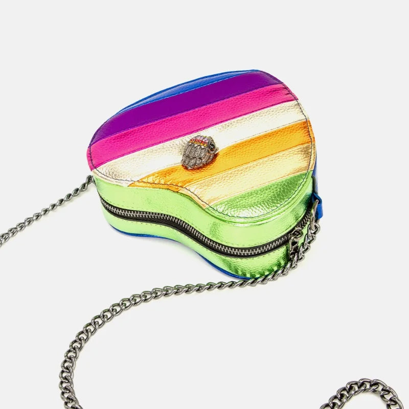 Sac à Main Multicolore au Design de Cœur