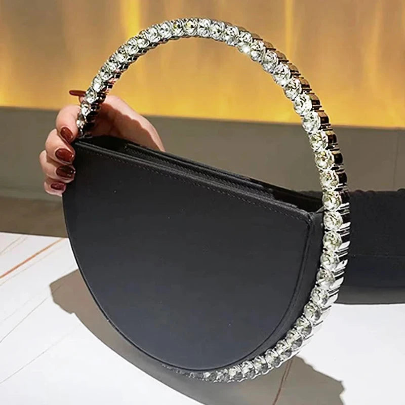 Sac à Main Mariage Femme Rond et Strass