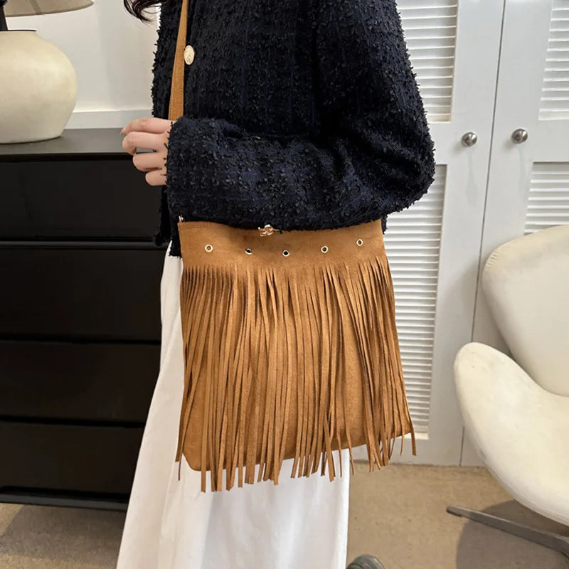 Sac à Main Bohème Chic avec Frange Stylée