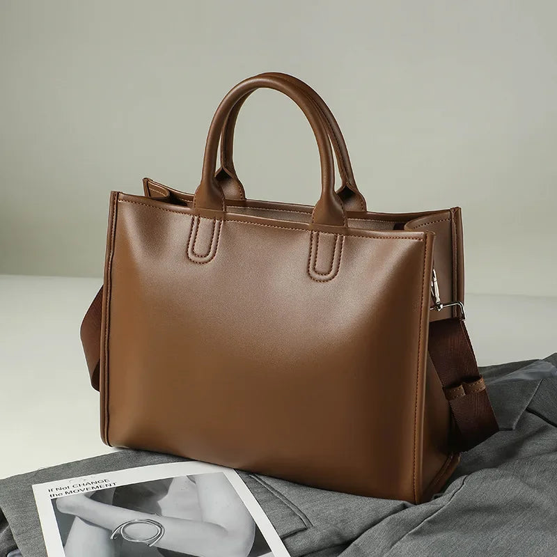 Sac à Main Cabas Marron avec Bandoulière​