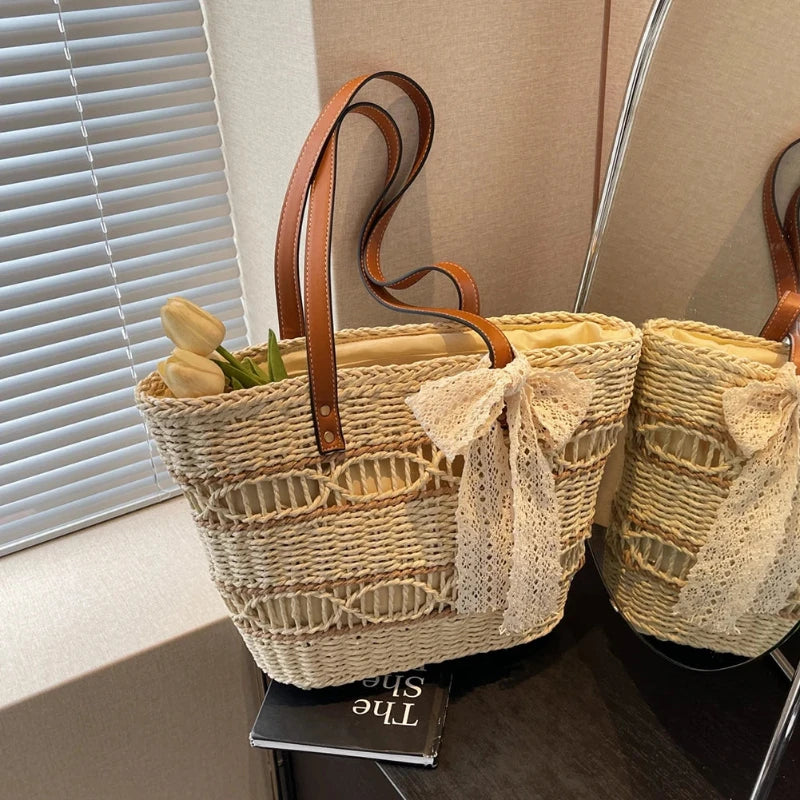Sac à Main Panier de Style Vintage